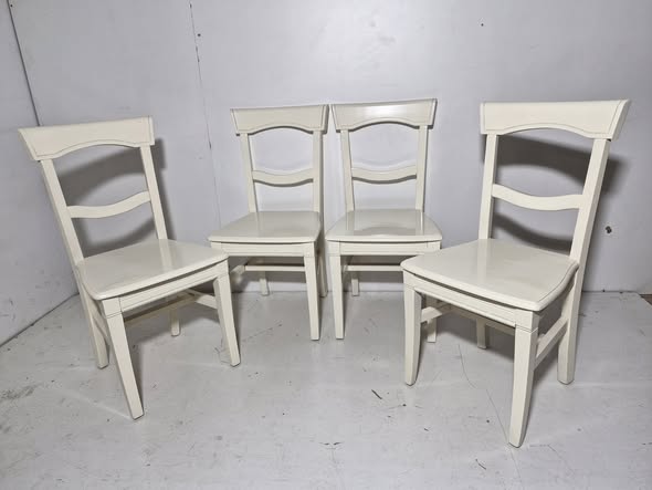 X4 SILLAS COMEDOR (MADERA) (BLANCA)