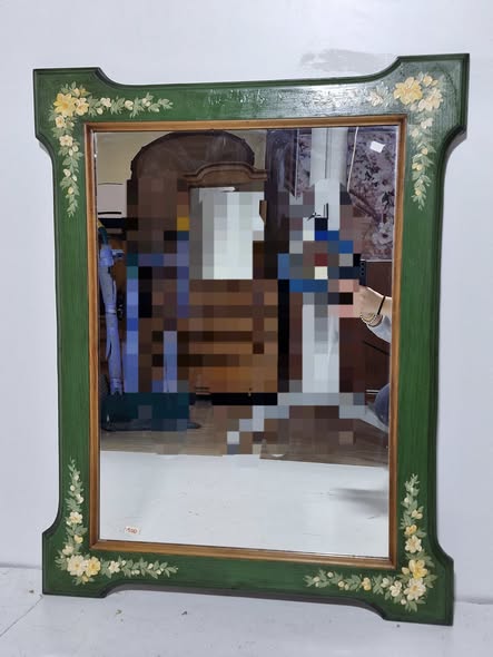 MARCO ESPEJO (70X90) (VERDE CON FLORES)
