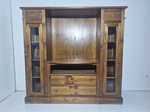 MUEBLE COMPACTO TV 2P 4C (155X44X147) (RUSTICO)