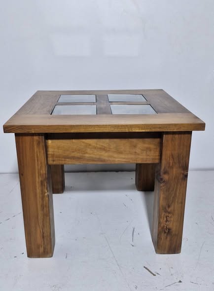 MESA CENTRO (60X60) (50CM ALTO) (RUSTICA)