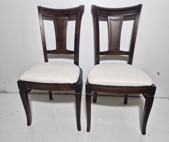 X2 SILLAS COMEDOR (NOGAL OSC/ ASIENTO PRETAPIZADO) *NUEVAS EXP*