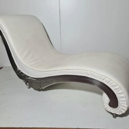 DIVAN / SILLON / PUFF (170X70X90) (ALTO ASIENT 37CM) (POLIPIEL BLANCO/PLATA)