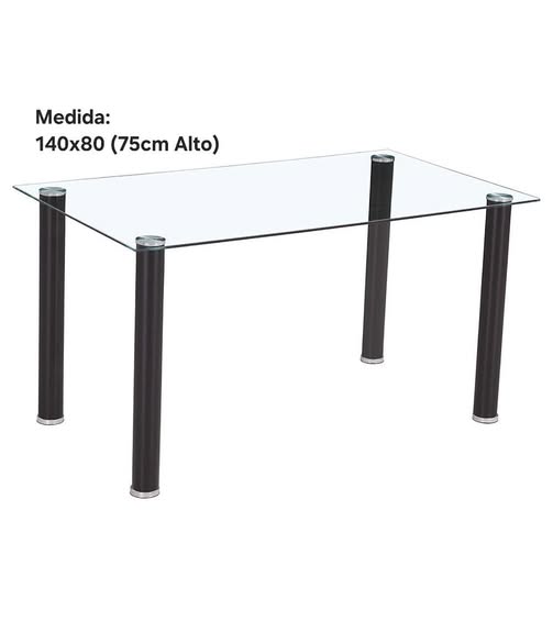 MESA COMEDOR MOD: YURI (NEGRA) (140X80) (75CM ALTO)**NUEVA**