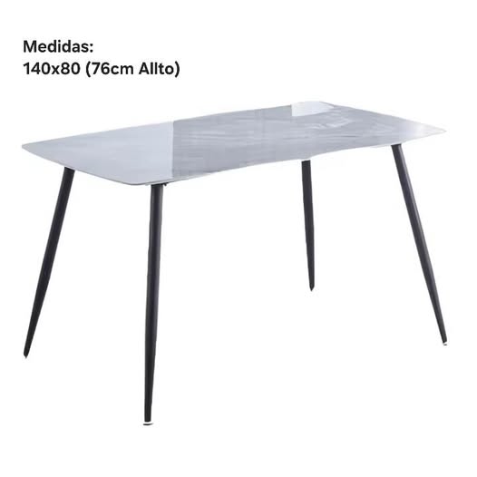 MESA COMEDOR MOD: SANDER (140X80) (76 ALTO) (CERAMICA IMIT. MARMOL) *NUEVO*