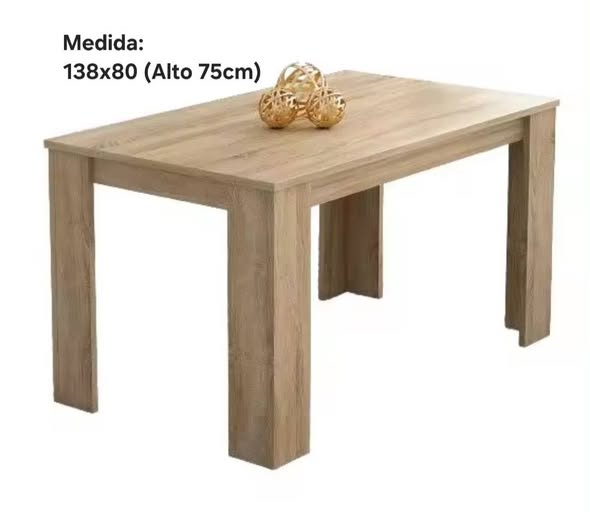 MESA COMEDOR MOD:BERTA (CAMBRIA) (138X80) (ALTO 75CM) *NUEVO*