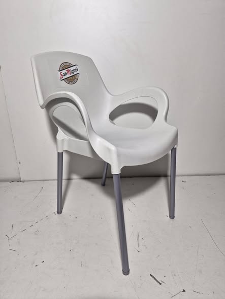 SILLA TERRAZA PVC (SAN MIGUEL) (BLANCAS) (MOBILIARIO BAR/ HOSTELERIA)