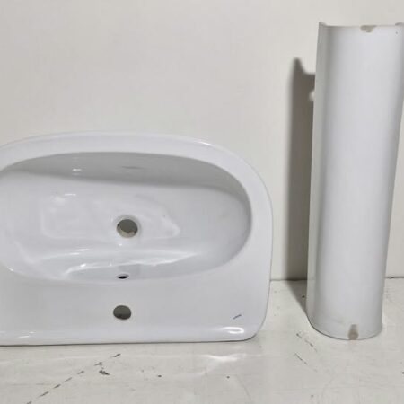LAVABO + PIE (BLANCO) (SIN GRIFO)