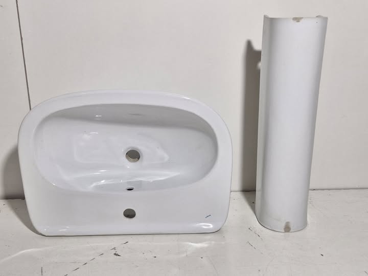 LAVABO + PIE (BLANCO) (SIN GRIFO)