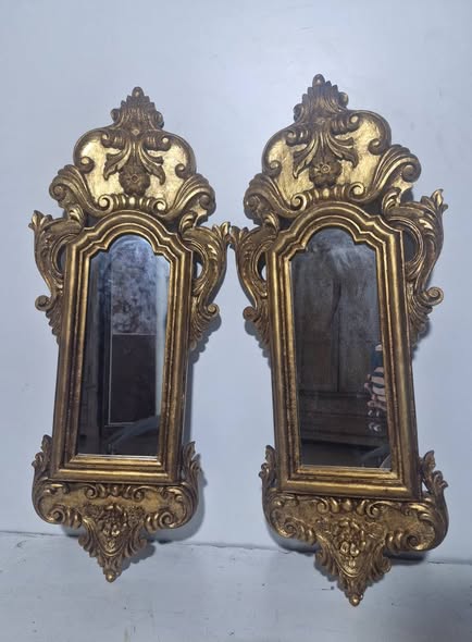 X2 ESPEJOS CORNUCOPIA DORADA (37X85)