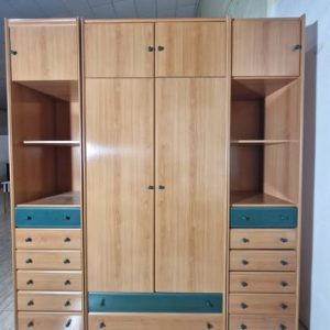 ARMARIO COMPACTO 2P 14C + 4P ALTILLO (205X53X240) (HAYA/VERDE)