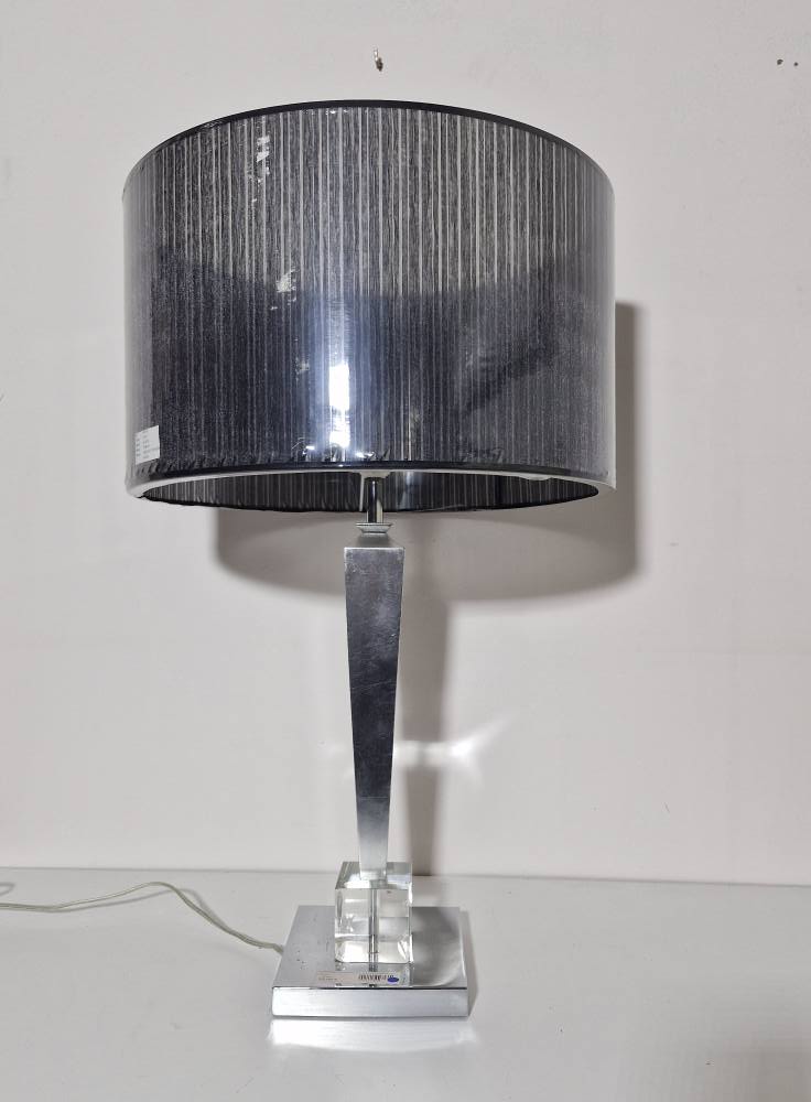 LAMP.MESITA 71CM PLATA-NEGRA (LAMP0019)