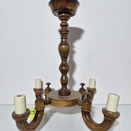 LAMPARA TECHO 4VELAS (MADERA) (CLASICA)
