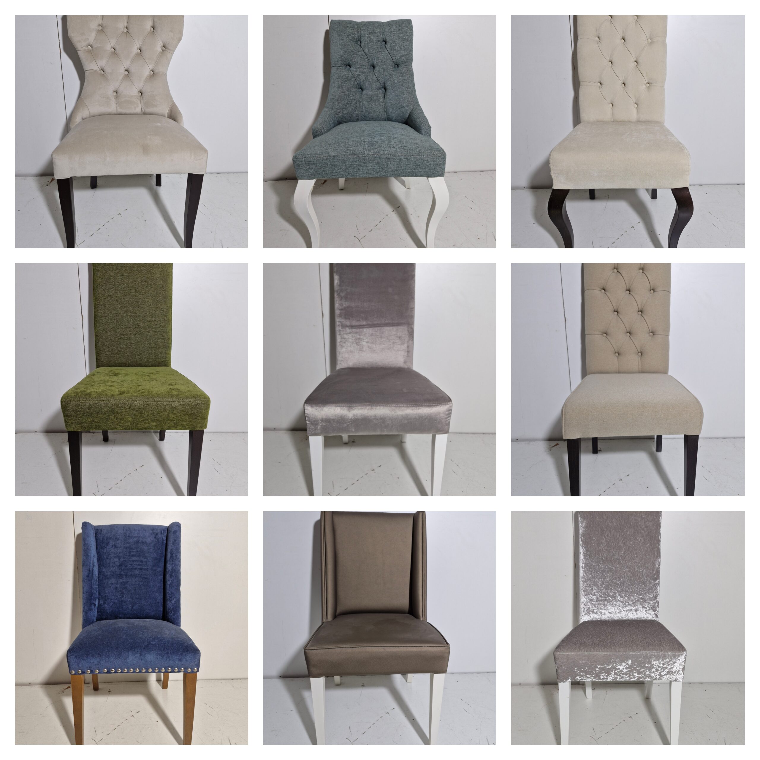 SILLA COMEDOR TAPIZADA (SOLO 1 UND) (VARIOS MODELOS) *SALDOS MUESTRAS FABRICA*