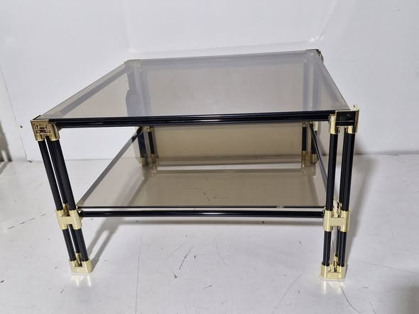 MESA CENTRO (62X62X39) (CRISTAL NEGRA) *NUEVO SALDOS*