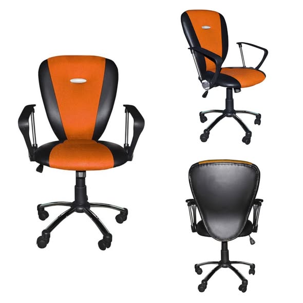 SILLA OFICINA BRAZO MOD:SPIDER (COLOR: NARANJA Y NEGRO) *SALDOS EXP*