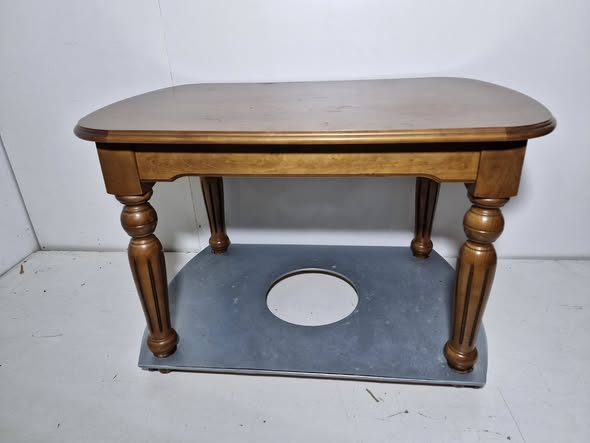 MESA COMEDOR (120X80) (79CM ALTO) (MADERA) + TARIMA METALICA