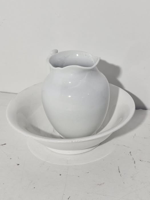 JUEGO DE PALANGANA (LEBRILLO + JARRA) (BLANCO)