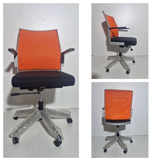 SILLA OFICINA BRAZO MOD:     (COLOR: NARANJA Y NEGRO) *SALDOS EXP*