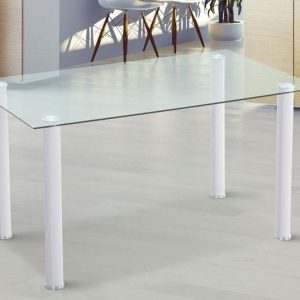 MESA COMEDOR MOD: YURI (BLANCA) (140X80) (75CM ALTO)**NUEVA**