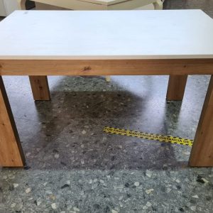 MESA COMEDOR TAP. BLANCA P.CAMBRIA 140X90 EXT