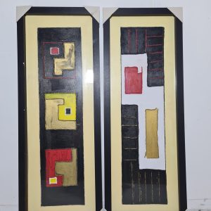 X2 CUADROS / MARCO FILO NEGRO (48X128)