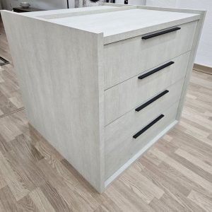 COMODA VESTIDOR 4C 1B (95X93X90) (GRIS TEXTIL) *NUEVO EXP*