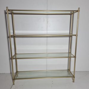 ESTANTERIA (140X37X162)  4 BAZARES CRISTAL(METAL-DORADO)