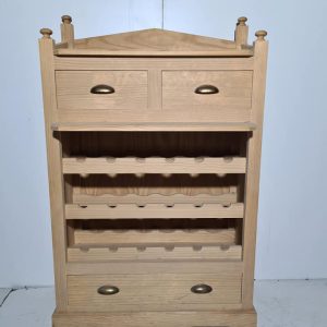 MUEBLE AUX / BOTELLERO MADERA 3C (CRUDO) (75X45X120)
