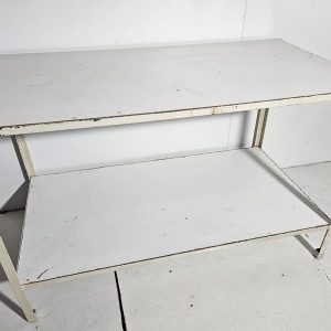 MESA AUXILIAR 2 BAZARES (65X120X75-70) (METALICA BLANCA) (MOBILIARIO / OFICINA)