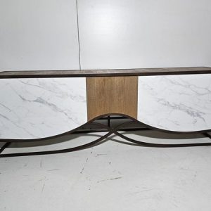 MUEBLE BAJO TV / APARADOR DISEÑO 3P (190X42X66) (ROBLE / PUERTA MARMOLEADO) *NUEVO SALDO EXP*