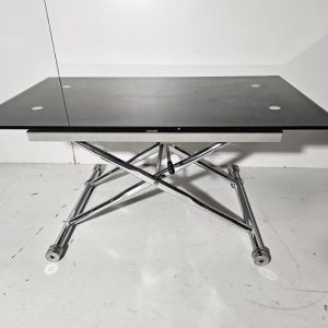 MESA CENTRO (120X70)(ELEVABLE) (CRISTAL NEGRO)