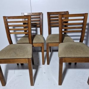 X4 SILLAS COMEDOR ( MIEL OSC / TAP.MARRON)