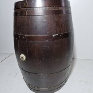 BARRIL/ TONEL / MESA ALTA (65CM D) (95CM ALTO) (NOGAL OSC) (BAR) (HOSTELERIA)