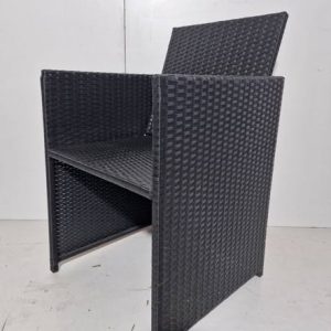 SILLON TERRAZA (RESPALDO BAJO) (RATAN NEGRO)