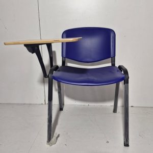 SILLA AULA/ OFICINA/ CONFIDENTE (CON BANDEJA) (AZUL)