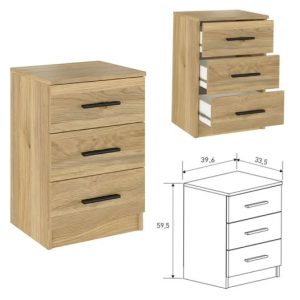 MESITA NOCHE 3C MOD: AURA 2025 (MAUVELLA) (40X34X60) *NUEVO*
