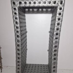 ESTANTERIA AUX (85X48X162) (RATAN PVC GRIS) (SIN BAZARES DE CRISTAL)