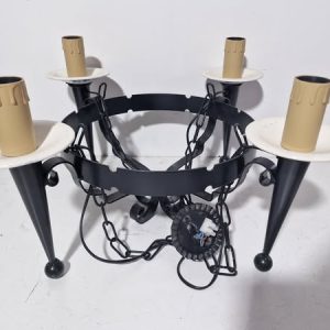 LAMPARA TECHO 4 FOCOS (60CM D) (FORJA Y CERAMICA)