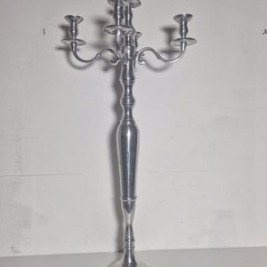 CANDELABRO 5V DE PIE (PLATA)