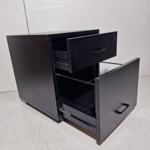 CAJONERA OFICINA 2C (45X53X55) (NEGRA)