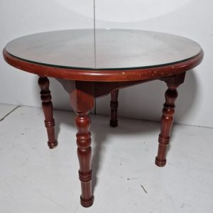 MESA CAMILLA + CRISTAL (90CM) (PROVENZAL CEREZO)