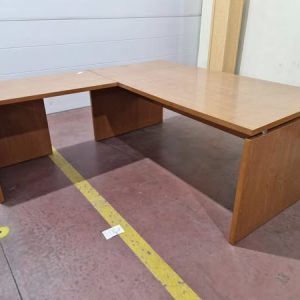 MESA OFICINA (L) (180X90X73) + ALA (100X56X73) (CEREZO)