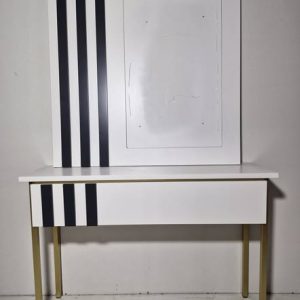 ENTRADITA / CONSOLA 1C (117X34X78) + MARCO (100X100) (BLANCA/METAL ORO) *SALDOS EXP*