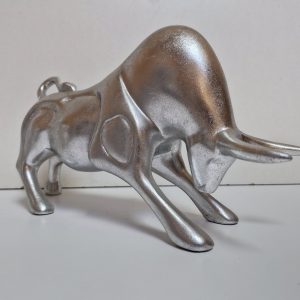 (DECORACION) FIGURA TORO (PLATEADO)