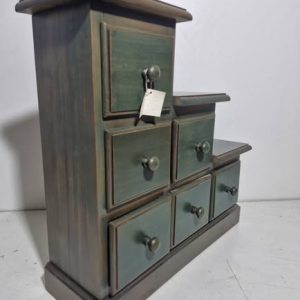 MUEBLE ESCALERA 6C (80X27X80) (VERDE OSCURO)