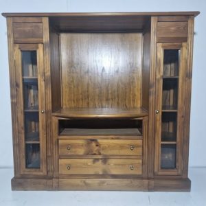 MUEBLE COMPACTO TV 2P 4C (155X44X147) (RUSTICO)