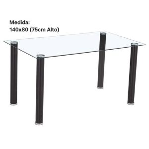 MESA COMEDOR MOD: YURI (NEGRA) (140X80) (75CM ALTO)**NUEVA**