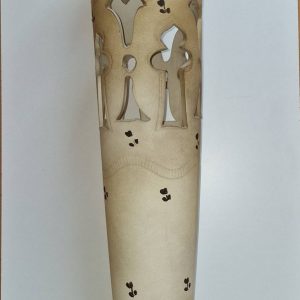 JARRON ALTO BARRO (86CM ALTO) (CALADO HUESO)