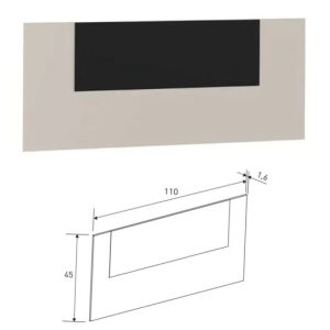 CABECERO JUVENIL 110CM MOD: AURA 2025 (BEIG-NEGRO) *NUEVO*