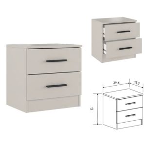 MESITA NOCHE 2C MOD: AURA 2025 (BEIG) (40X34X40) *NUEVO*